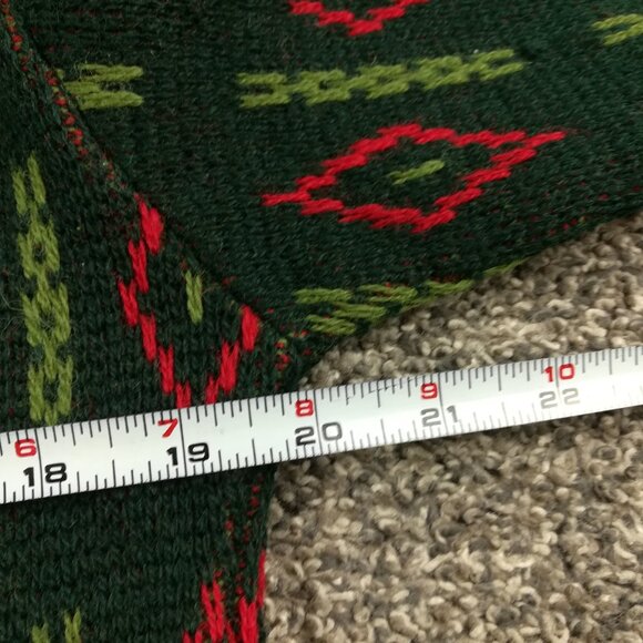 Vintage Ski Sweater Palmett Norwegian Wool Geometric Unisex Small 1960s 70s - Picture 5 of 8